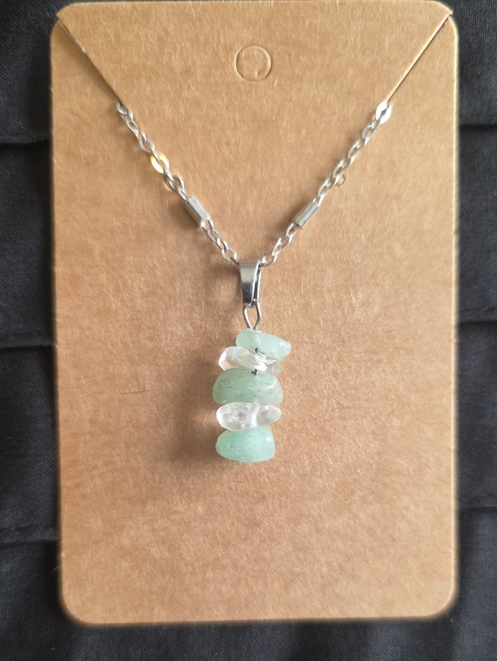 Green Aventurine Gemstone Pendant Necklace